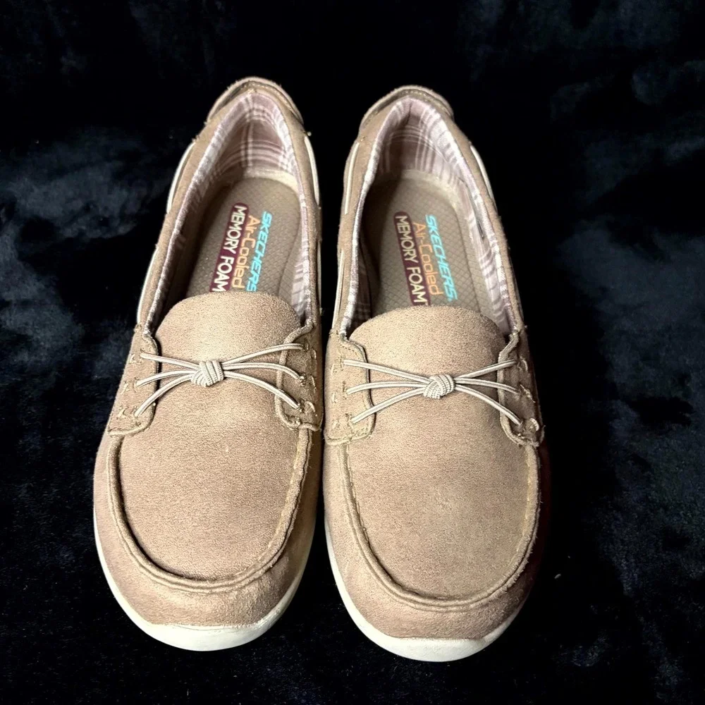 Skechers Arya - Sail With Me 23763-TPE Womens US 9 Comfort Shoes Taupe Loafer